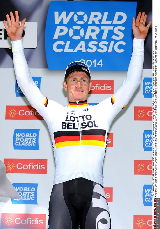 Andre Greipel on the podium