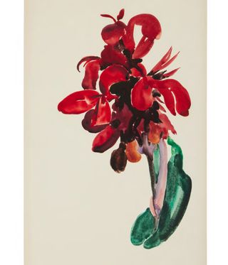 Flower print, Georgia O’Keefe artwork, part of A Woman’s Right to Pleasure exhibition at Sotheby’s LA