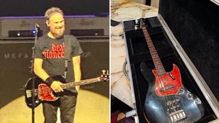 Jeff Ament with his 1961 Fender Jazz Bass