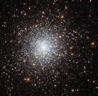 A Hubble image shows the globular cluster Fornax 3 in the dwarf galaxy Fornax. Astronomers are mystified by stars that seem to be missing from the cluster.