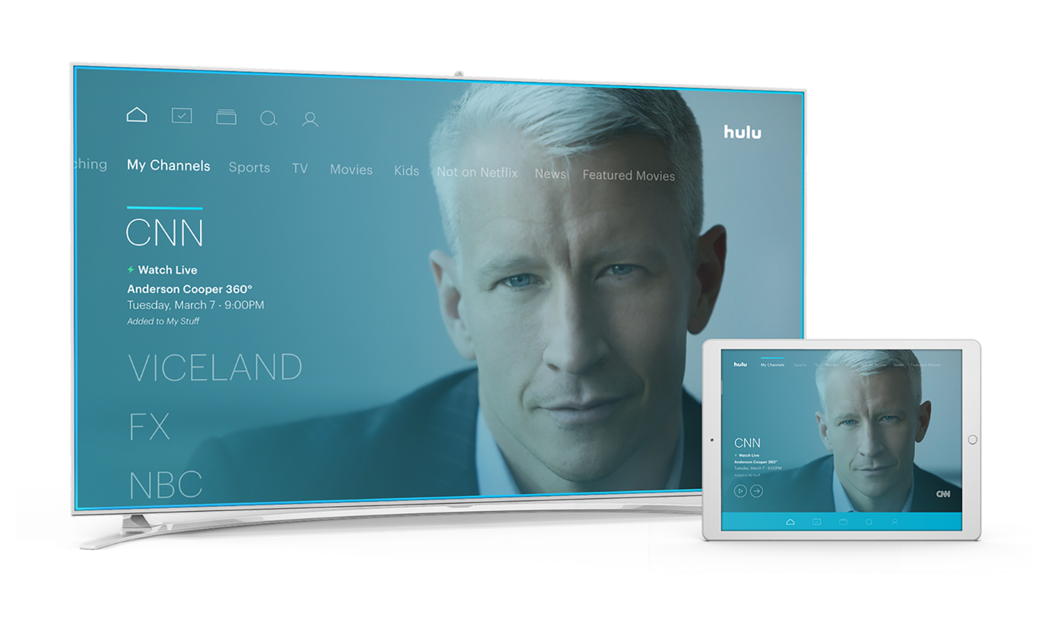 Hulu with Live TV review: My Channels — Credit: Hulu