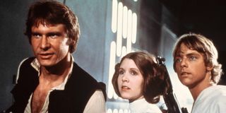 Harrison Ford, Carrie Fisher, and Mark Hamill in Star Wars