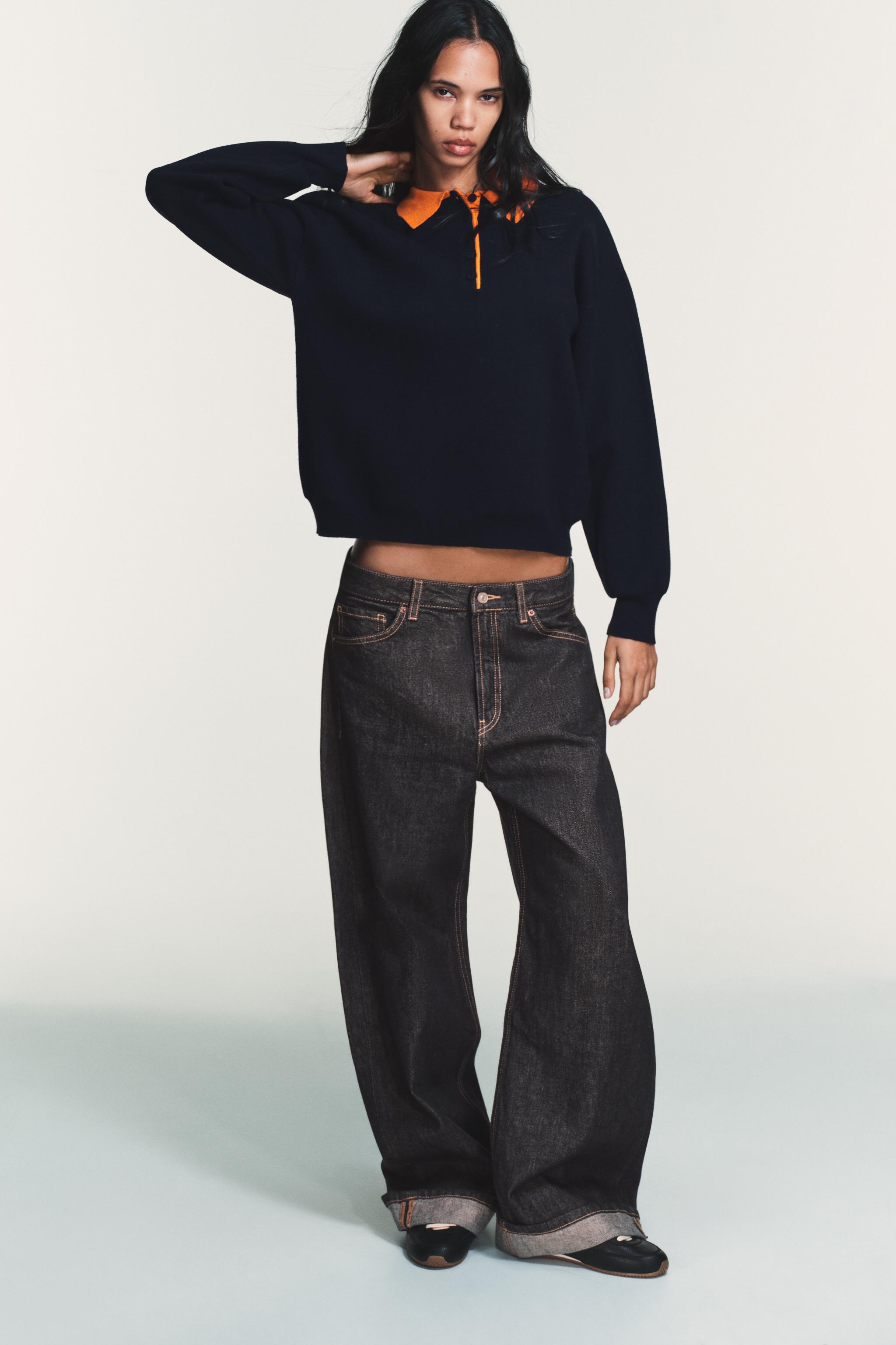 Contrast Collar Knit Polo Shirt