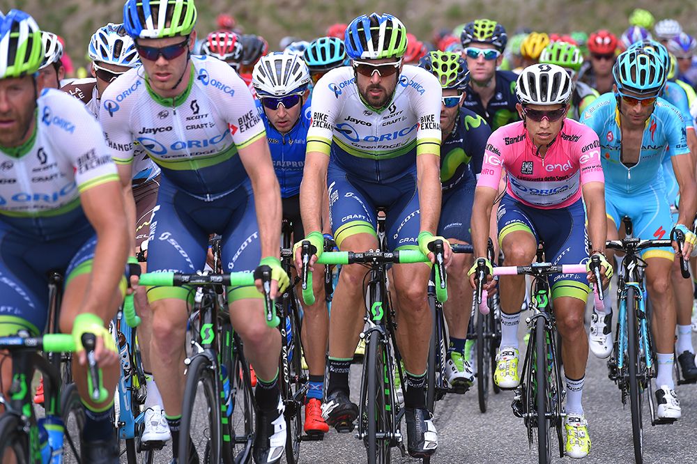 Esteban Chaves and his Orica-GreenEdge teammates
