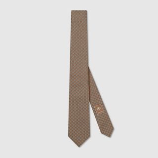 Gg Silk Jacquard Tie