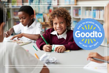 School children drawing at the library