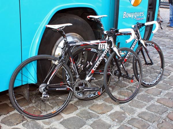 BBox-Bouygues Telecom riders were about evenly split between Colnago CX-1 and Cross Prestige frames.