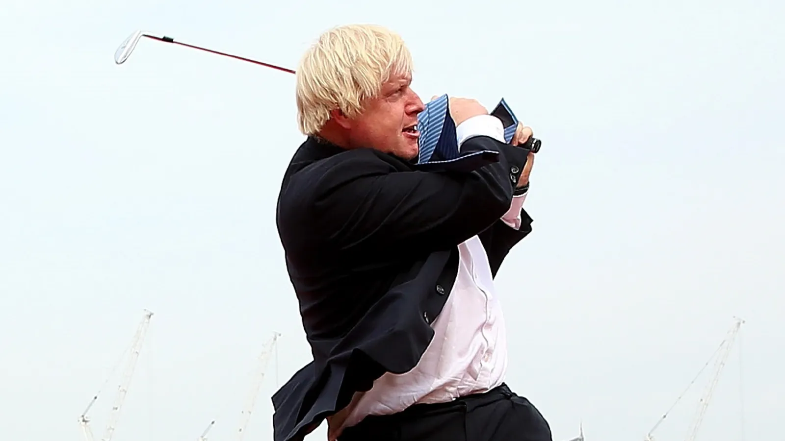 WATCH: Boris Johnson Lookalike In Incredible Happy Gilmore Driving Range Fail
