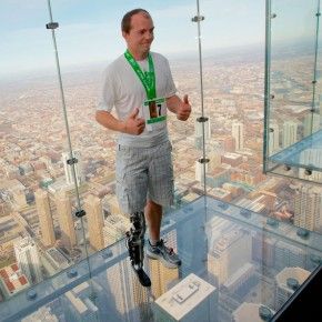 The highest skyscraper climb with a bionic leg