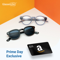 Get a free $25 Amazon Gift Card Today:Spend $100 at Glasses USAPRIME25