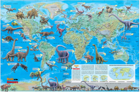 World of the Dinosaurs Wall Map Poster: $15.99 on Amazon
