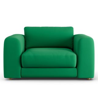 Emerald Green upholstered armchair