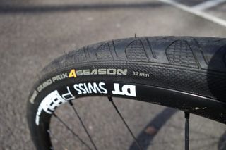 Image shows a bike with winter tires.