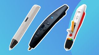 The best 3D pens; three 3D pens, two white and one black