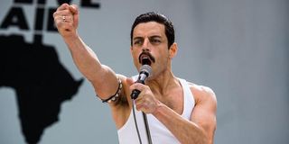 Rami Malek as Freddie Mercury in Bohemian Rhapsody