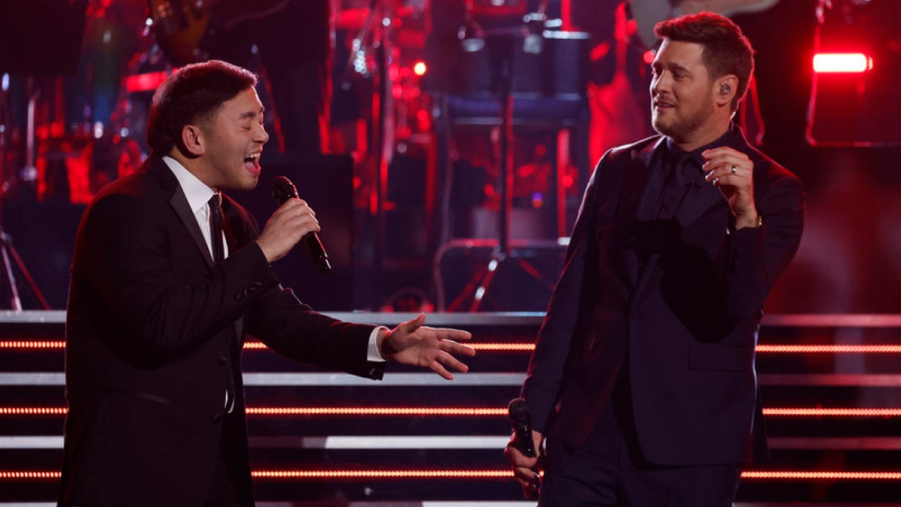 Sofronio Vasquez and Michael Buble appear together on the season 26 finale of The Voice.