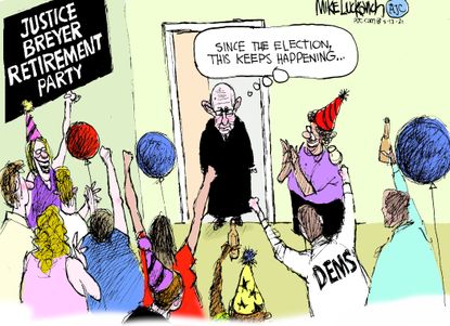 Editorial Cartoon U.S. supreme court breyer retirement