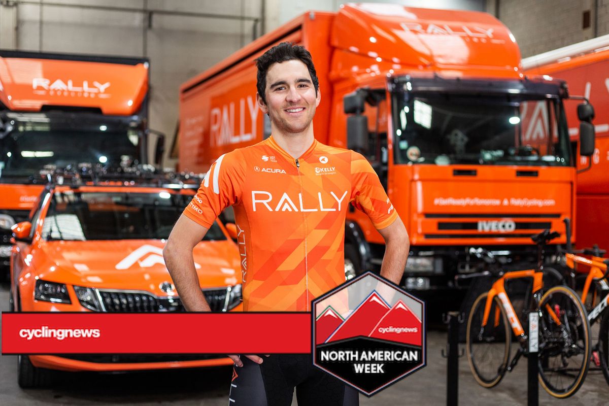 Emerson Oronte models new team kits for 2021 Rally Cycling team