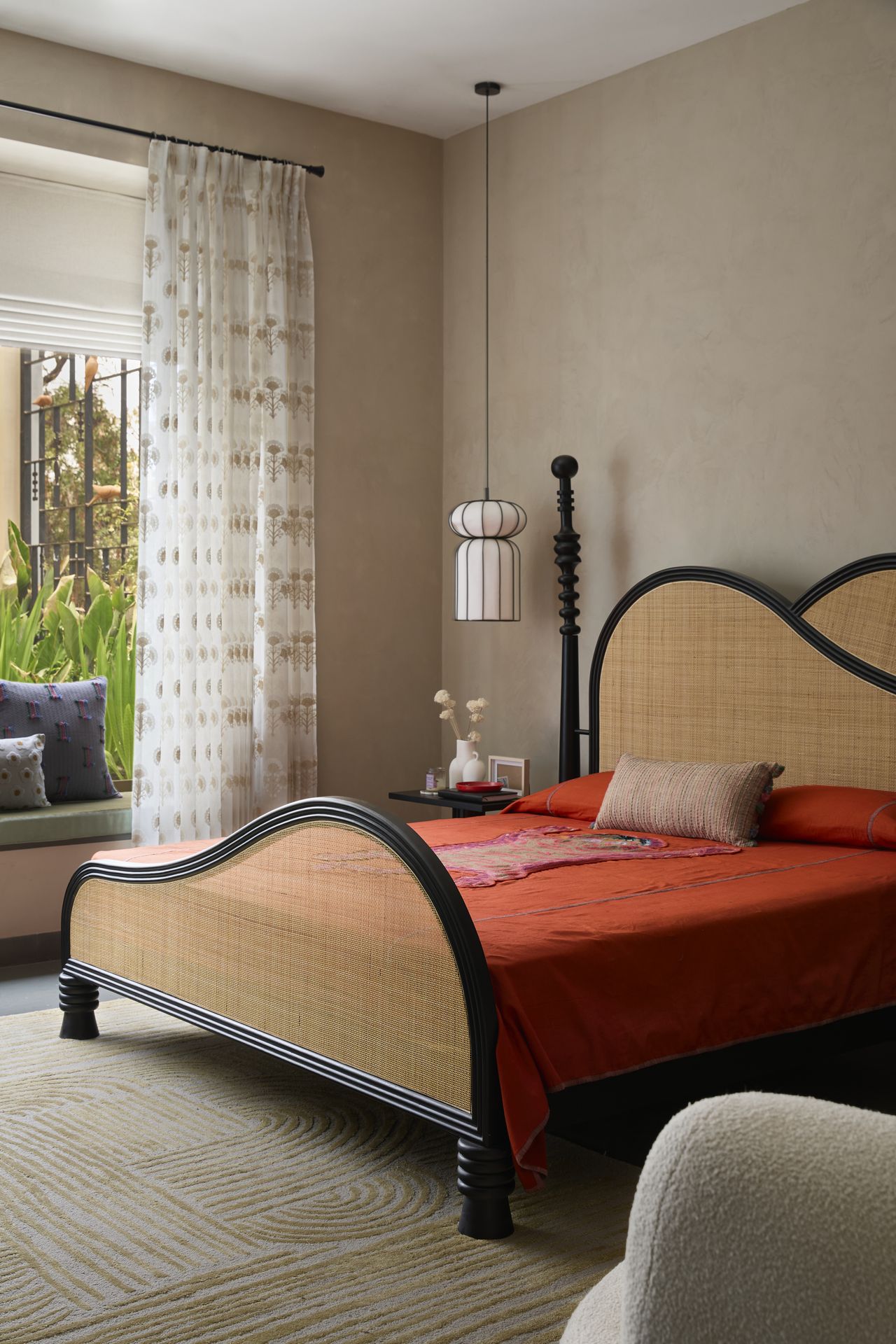 Vibrant bedrooms inside a Coimbatore home