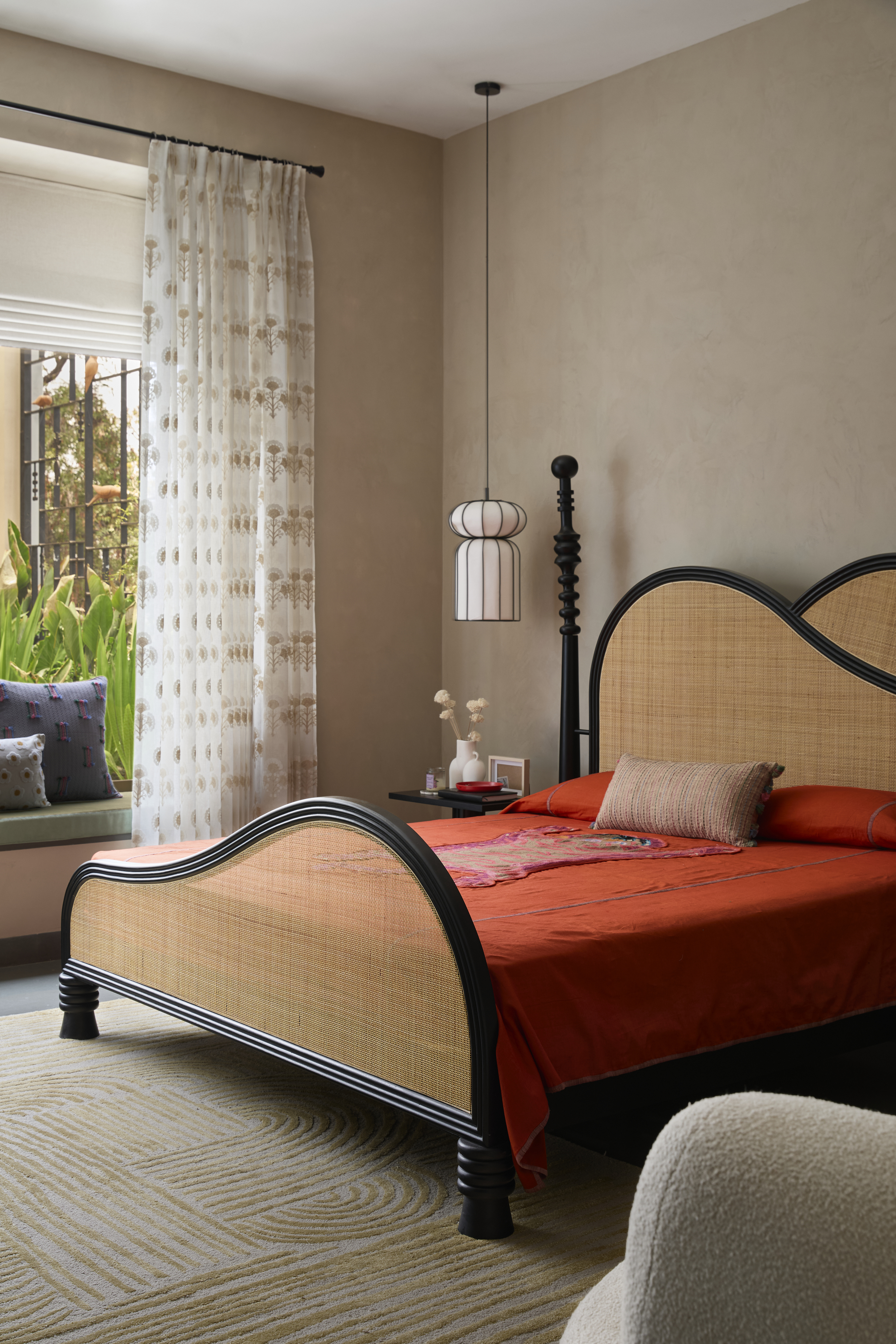 Vibrant bedrooms inside a Coimbatore home