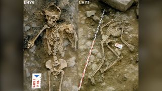 "LHY6" and "LHY3," two of the La Hoya skeletons, were discovered in a street at the site. After the massacre, the town was likely abandoned and the bodies were not buried.