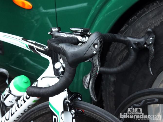 Europcar riders were also mixed on their choice of drivetrains with some opting for electronic setups from Campagnolo and others sticking to traditional mechanical groups