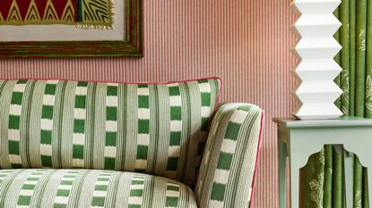 Gingham chair in Firmdale’s Ham Yard designed by Kit Kemp
