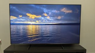 Hisense U6N with sunset on screen