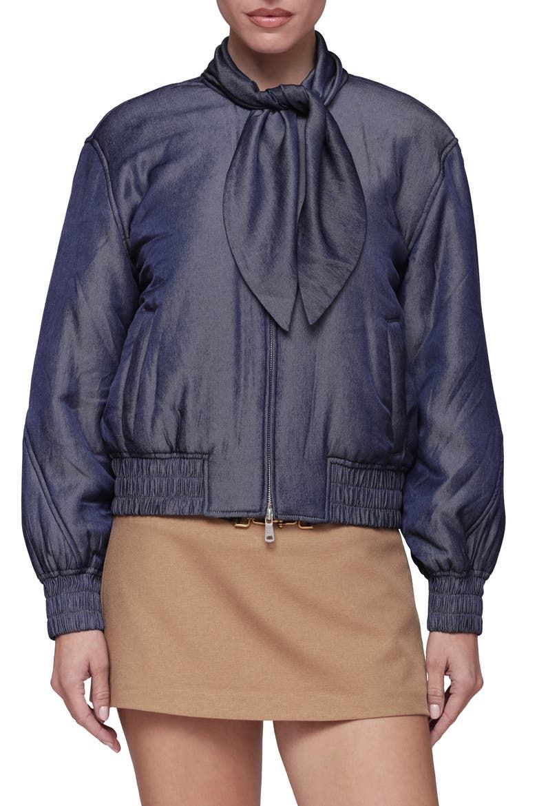 Tie Neck Bomber Jacket
