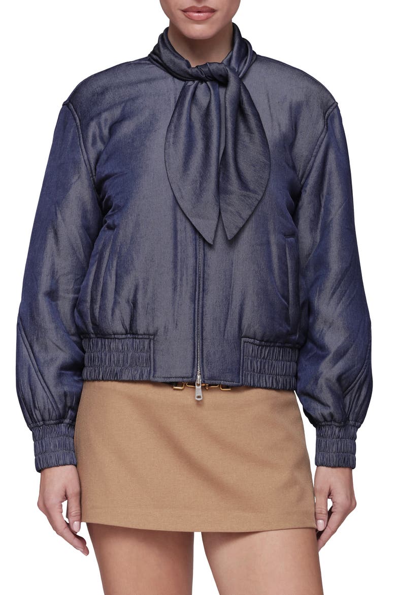 Tie Neck Bomber Jacket