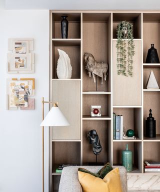 A decluttered shelf transcends functionality to become a stylish spot for your books, artwork and other treasured possessions.