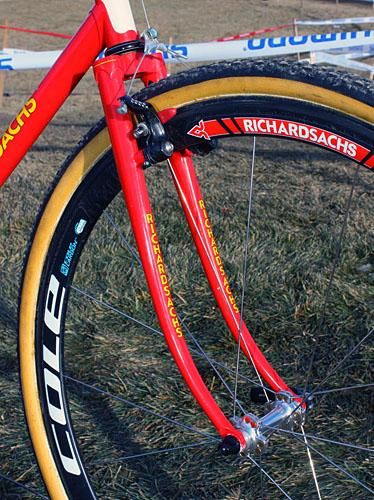 Richard Sachs insists on pairing his steel frames with matching forks, saying the two operate as a unit and shouldn't be considered as separate bits to be assembled a la carte.