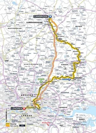 Map for the 2014 Tour de France stage 3