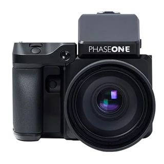 Phase One XF IQ4 camera and lens against a white background