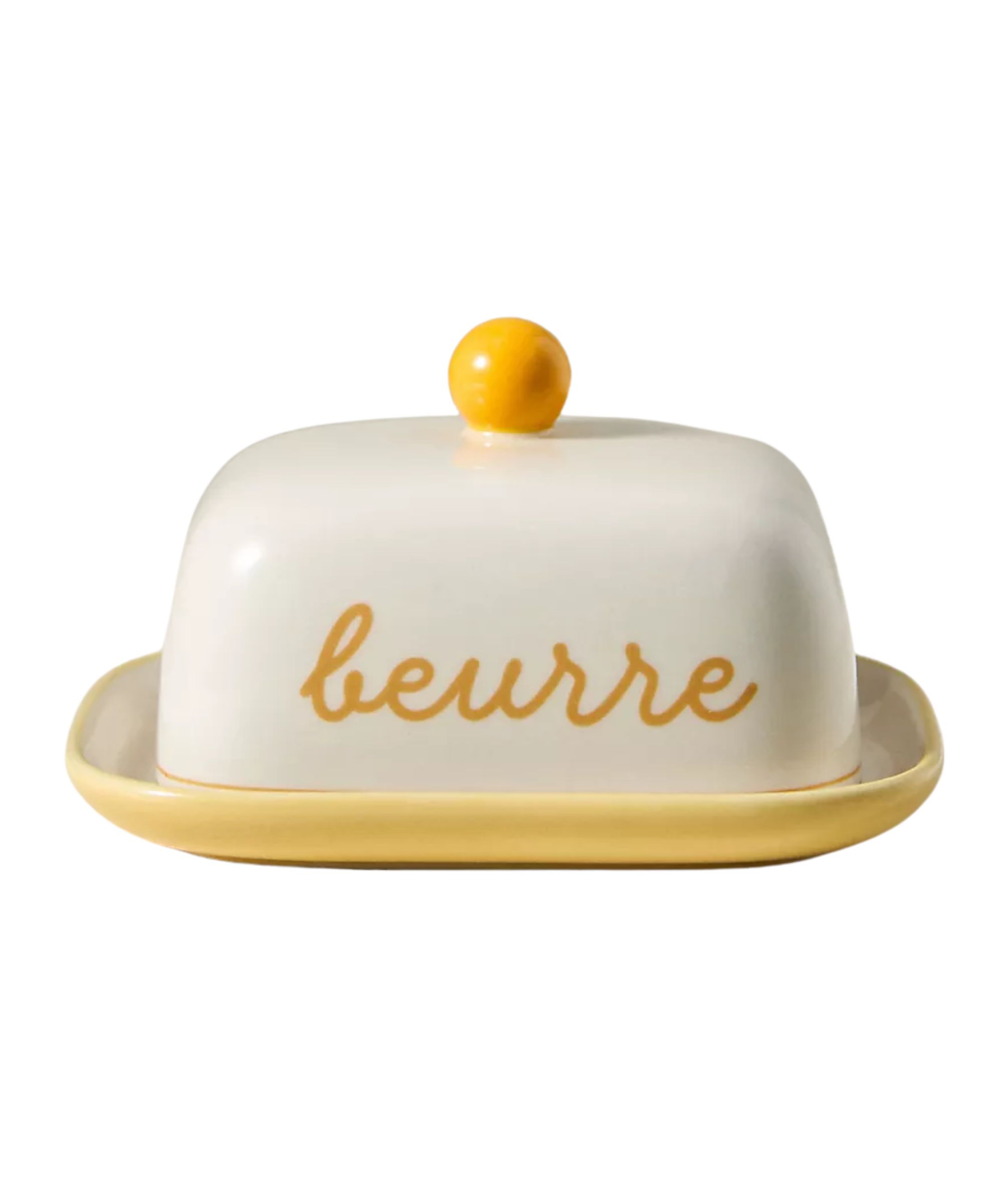 Café Violette Handpainted Butter Dish