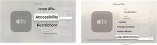 Enabling the Accessibility Shortcut on Apple TV