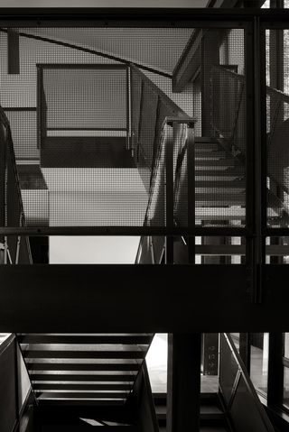 black staircase