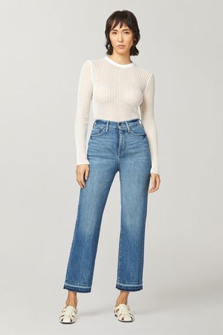 high rise jeans blue