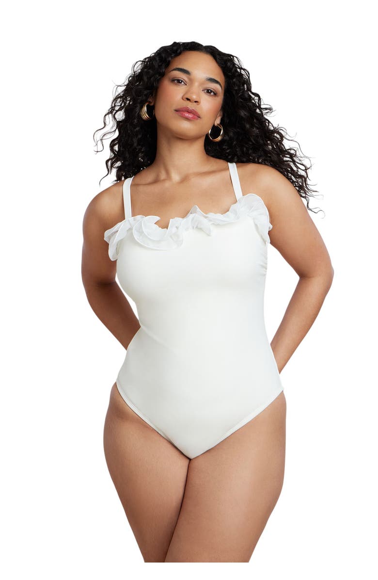 Patbo X Eloquii Ruffle Detail One Piece Swimsuit