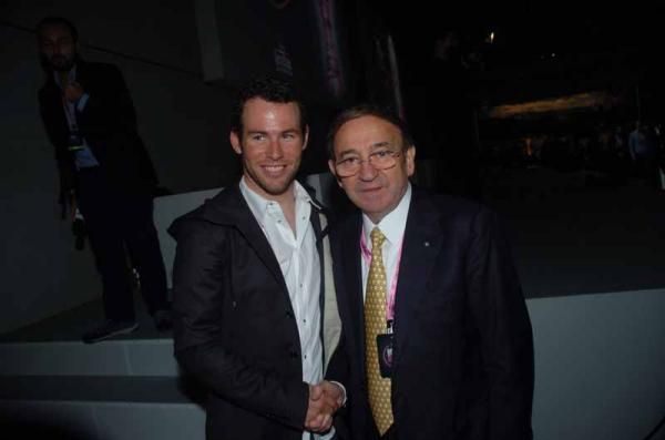 Mark Cavendish and Ernesto Colnago