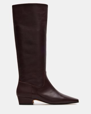 Gwyneth Brown/red Leather Square Toe Boot | Women's Boots 
 Steve Madden