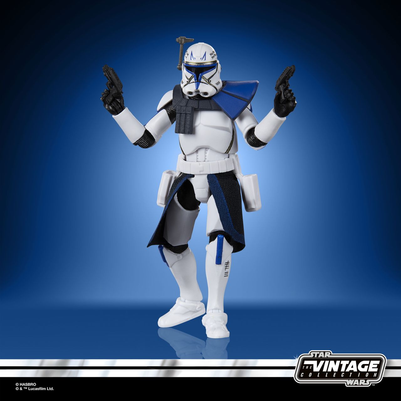 Clone Commander Rex on a blue background