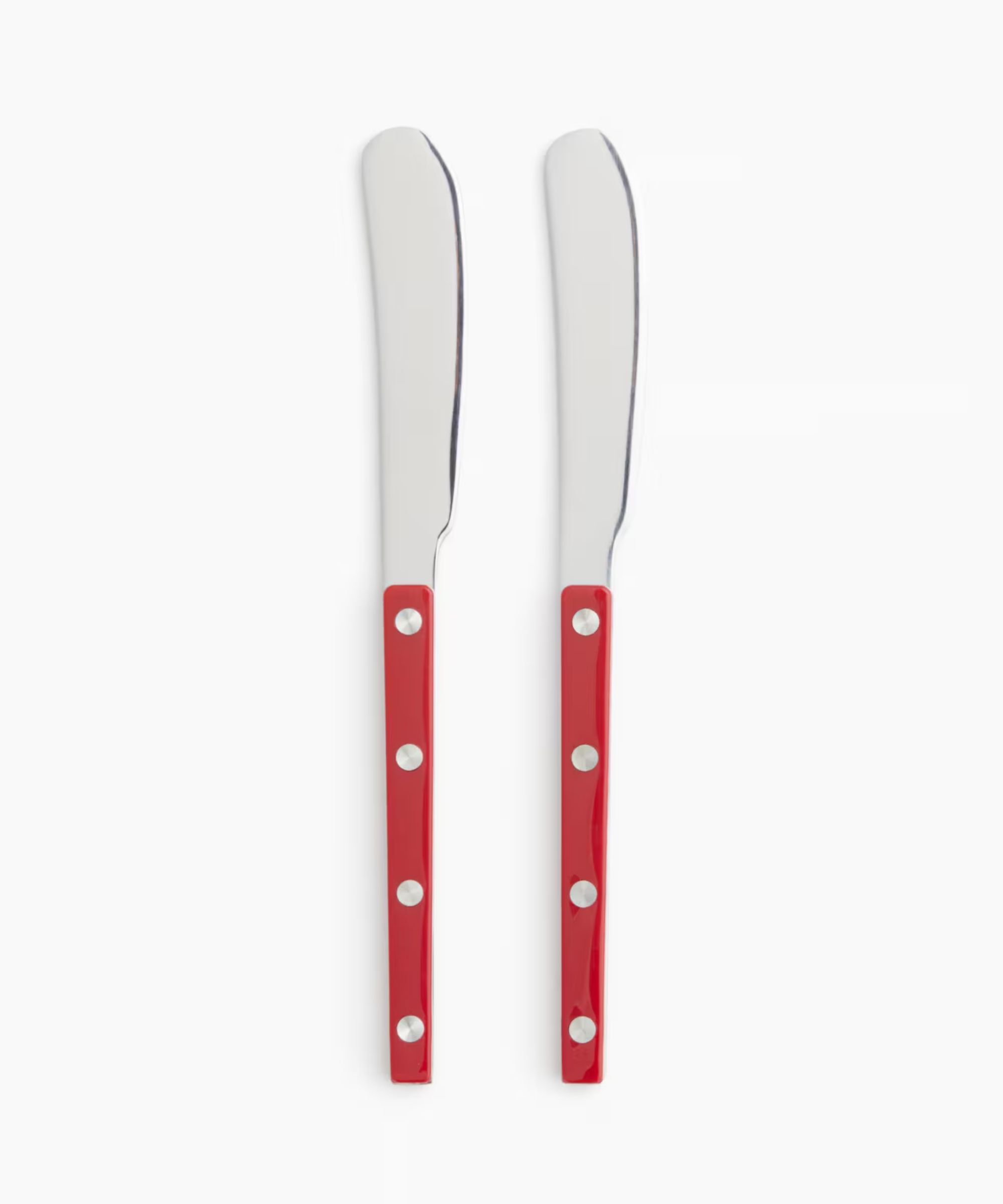 Red Stainless Steel Butter Knives