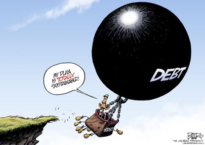 Obama cartoon budget debt