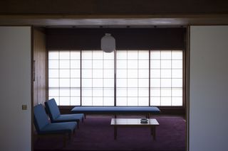 interior in Umbrella House by Kazuo Shinohara at Vitra campus