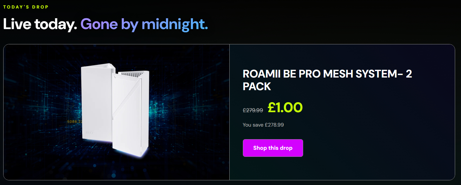 MSI UK Store Cheat Code promotion router deal