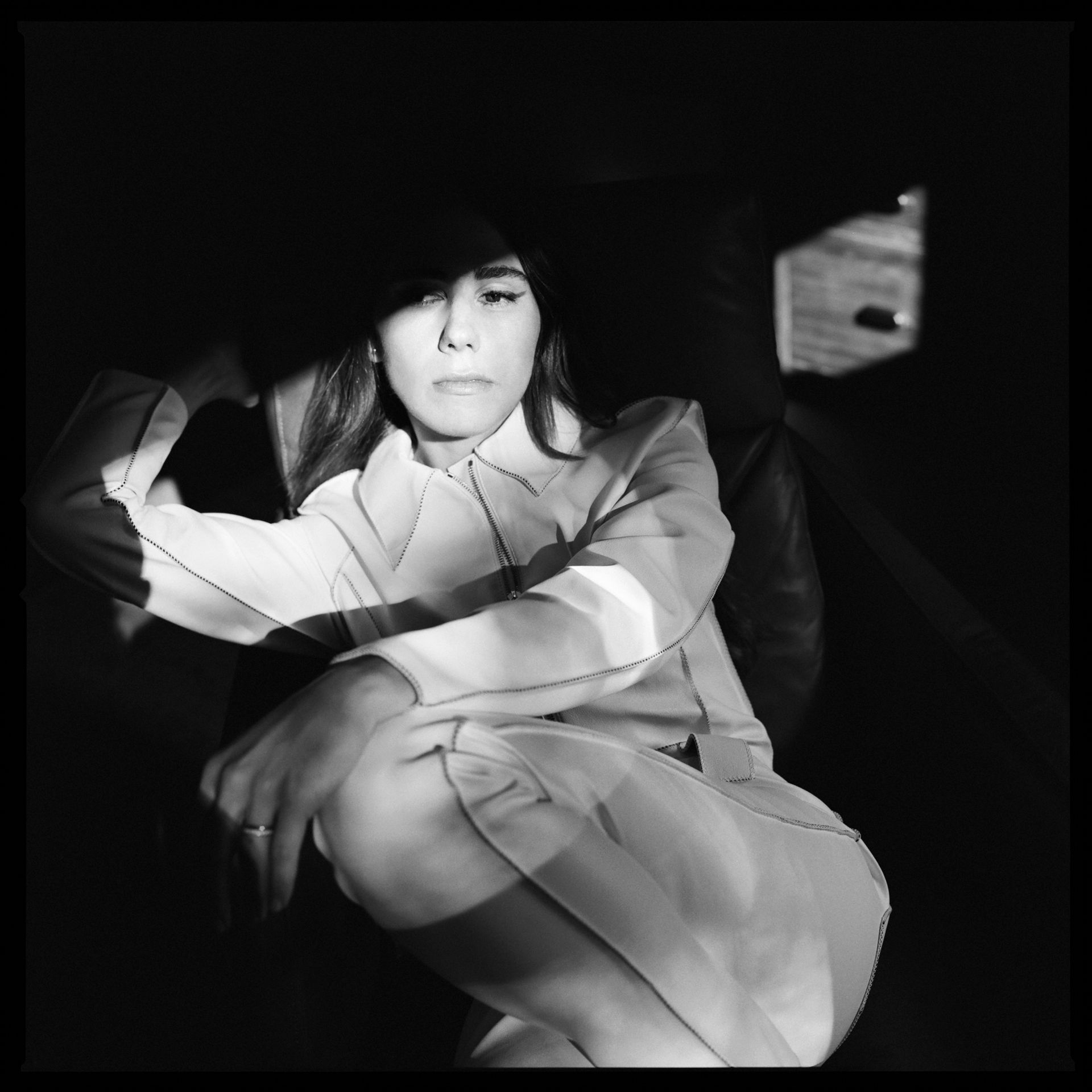 Zosia Mamet black and white image