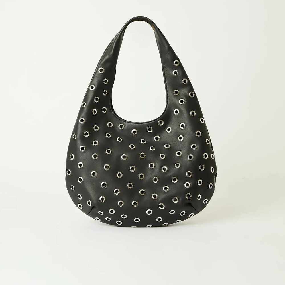Gia Grommet Leather Hobo