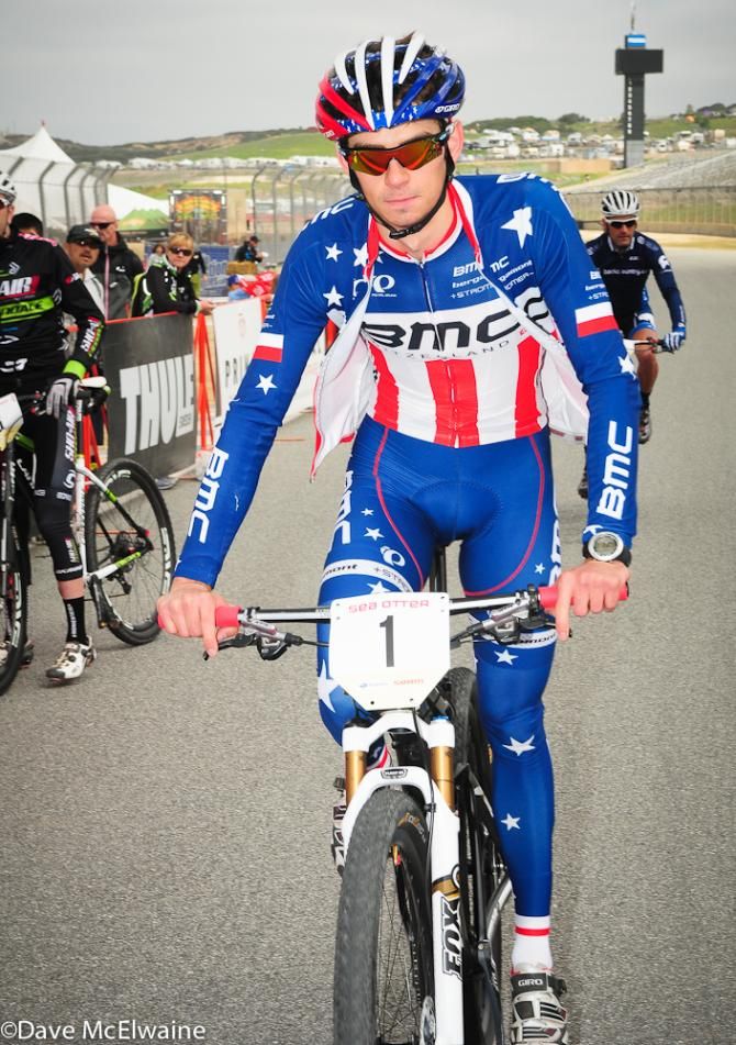 US Cross Country National Champion Stephen Ettinger (BMC Mountain Bike) rolls up to the line