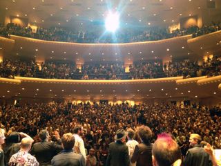 The International Space Orchestra receives a standing ovation at Davies Symphony Hall. Image taken by Nelly Ben Hayoun.